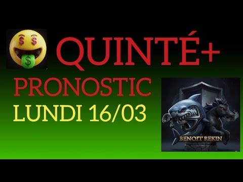 PRONOSTIC PMU QUINTÉ+ DU JOUR LUNDI 16 MARS 2026