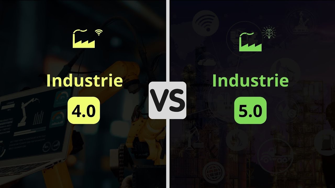 Comparaison entre l'Industrie 4.0 et l'Industrie 5.0 : l'impact de IA