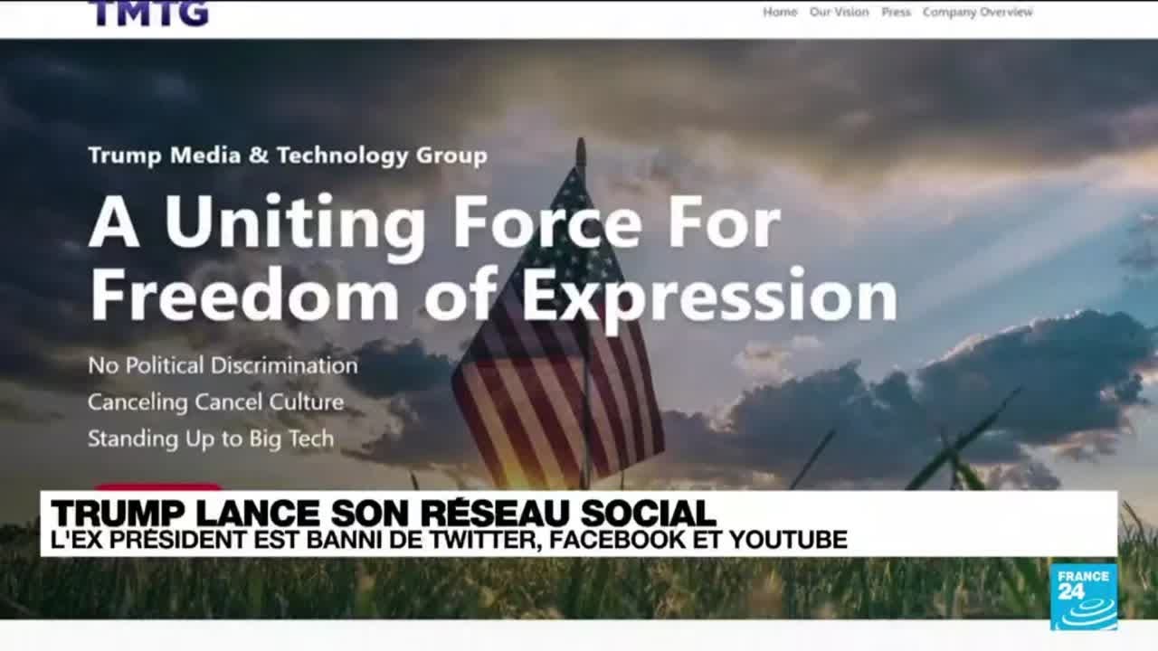 Donald Trump annonce le lancement de son réseau social • FRANCE 24